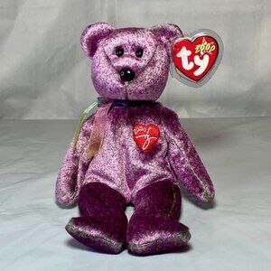Ty Beanie Baby 2000 Signature Bear Retired P.E. Pellets MWMT Rare Vintage Plush‎
